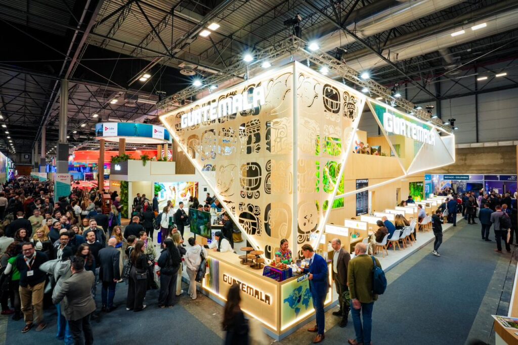Estand de Guatemala en la feria Fitur 2026, en Madrid.