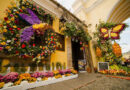 Instalación floral en Antigua Guatemala, en una fotografía de archivo del festival.