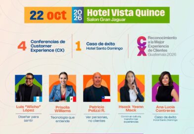 Afiche oficial de CXDay Guatemala 2026, el 22 de octubre en Hotel Vista Quince, salón Gran Jaguar.