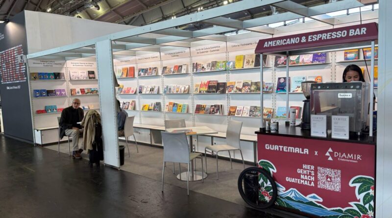 Imagen de la participación guatemalteca en la Feria del Libro de Frankfurt.