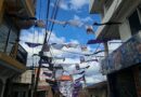 Barriletes instalados en San Pedro La Laguna para la temporada de Todos los Santos.